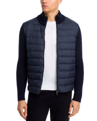 Padded Wool Zip-Up Cardigan
