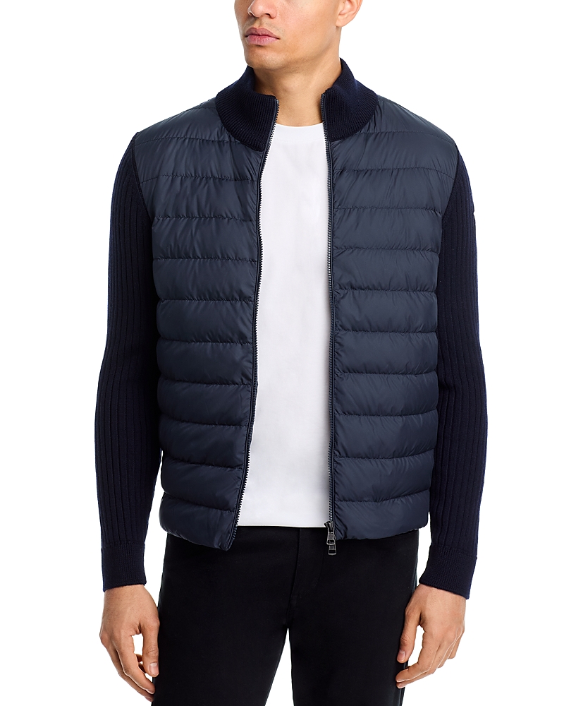 Moncler Padded Wool Zip-Up Cardigan