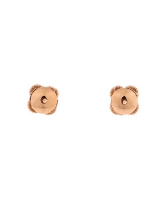  Sweet Alhambra Stud Earrings 18K Rose Gold and Carnelian
