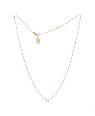  Small Cartier D'Amour Pendant Necklace 18K Rose Gold with Diamond, 14.75 - 16"