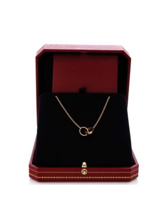  Love Interlocking Necklace 18K Gold, 17"