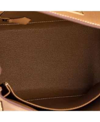 Kelly 25 Handbag Brown Togo with Gold Hardware