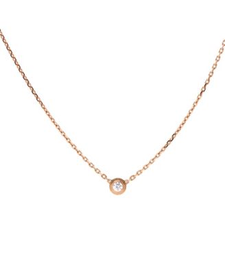  XS Cartier D'Amour Pendant Necklace 18K Rose Gold with Diamond, 14.75 - 16"