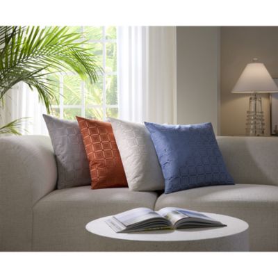 Imperali Cotton Silk Jacquard Decorative Pillow, 22" x 22"