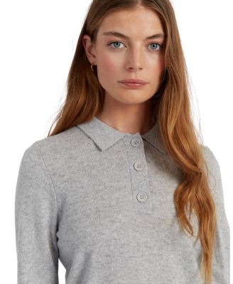  Women's Wool Cashmere Polo Sweater