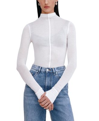  Alicia Sheer Turtleneck Top