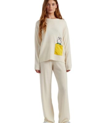  Women's Wool Cashmere Miffy Peek Pocket Sweater