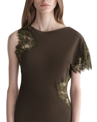 Alessia Lace Inset Asymmetrical Dress