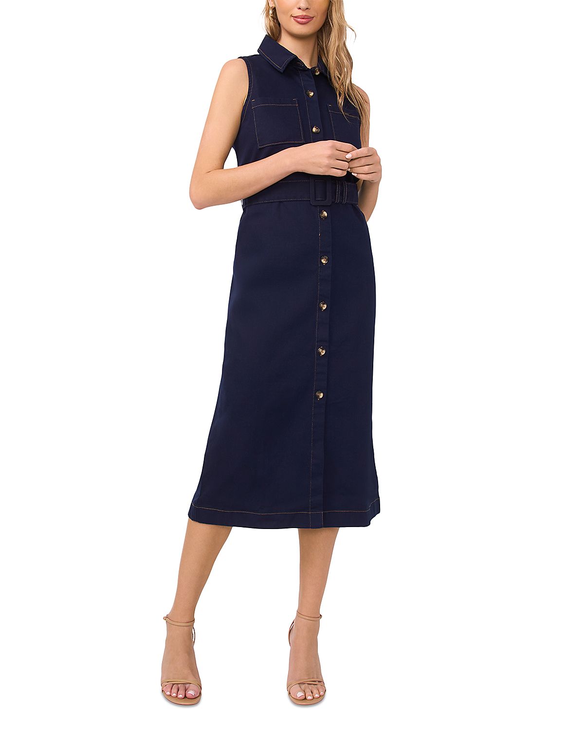 Vince Camuto Sleeveless Shirtdress
