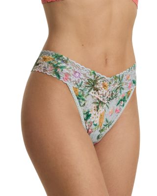 Printed Signature Lace Original Rise Thong