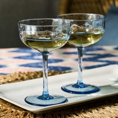 Cocktail Coupe Glasses - Chambray, Set of 2