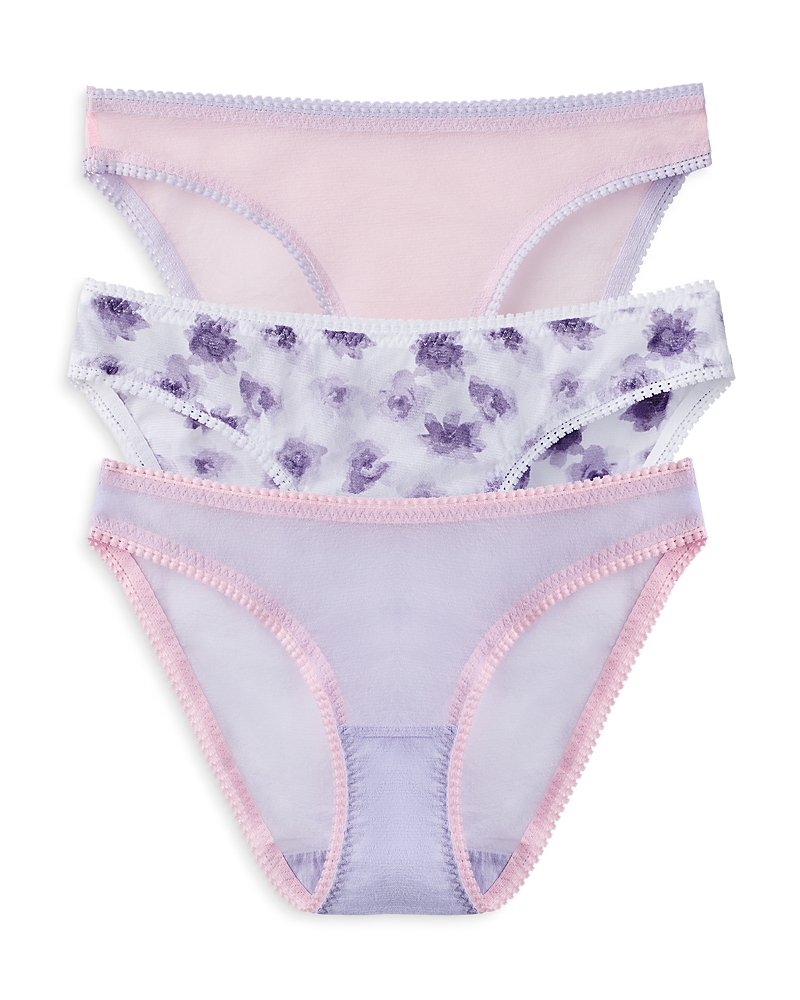 On Gossamer Mesh Hip Bikinis, Set of 3