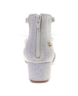 Girls' Glittery Rhinestones and Ribbon Dress Sandals - Toddler, Little Kid, Big Kid