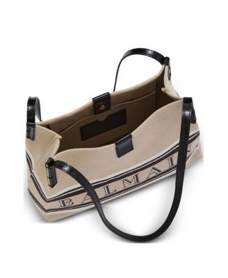  Small Release Shopper Bag in Canvas and Calfskin