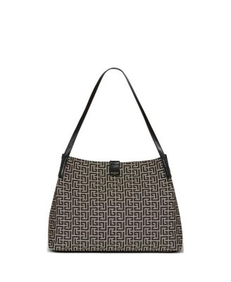  Medium Release Shopper Bag in Monogram Jacquard and Calfskin Leather