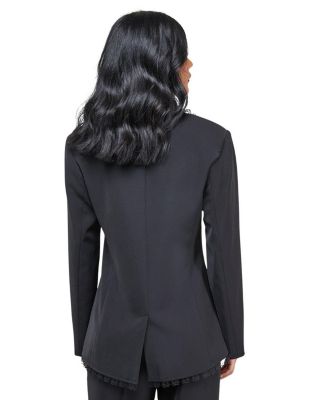 Oversized Lace Frill Trim Blazer