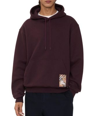  Check Label Cotton Hoodie