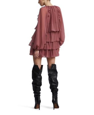 Chiffon Ruffle Mini Dress