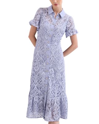 Carmine Lace Midi Dress