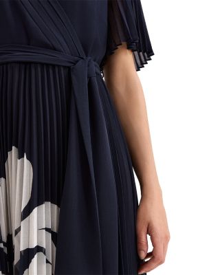 Abigail Pleated Wrap Dress
