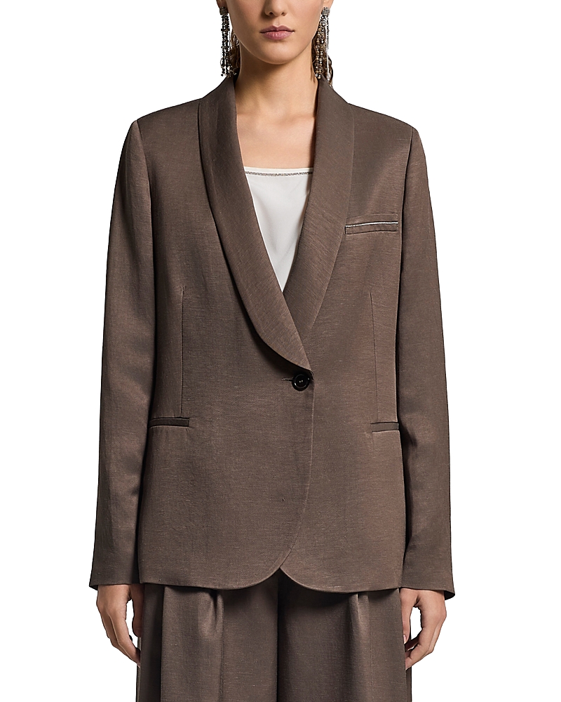 Peserico Shawl Lapel Single Button Blazer