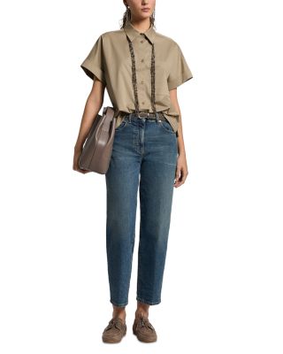 Cuffed Sleeve Camp Shirt