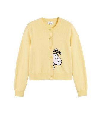  Women's Wool-Cashmere Sneeky Snoopy Cardigan
