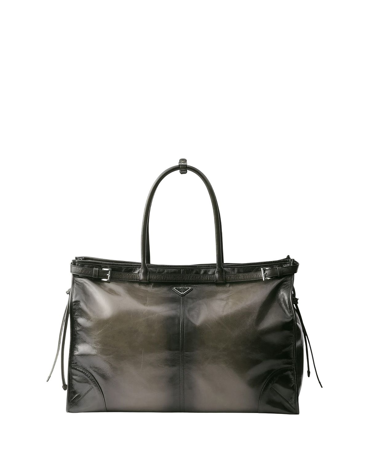 Prada Bonnie Antiqued Leather Tote Bag