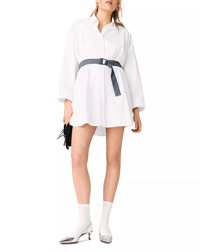 Maje Belted Shirtdress