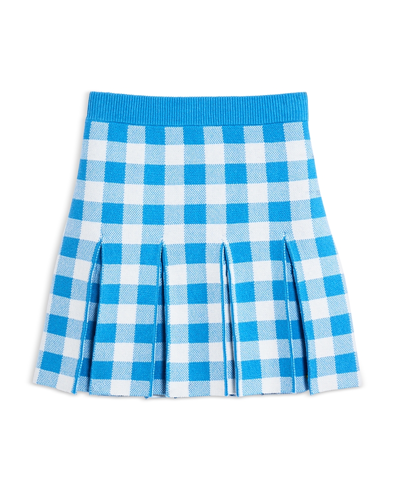 Aqua x Lisa Says Gah Girls' Gingham Pleated Skirt, Little Kid, Big Kid - Exclusive