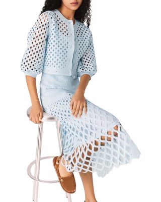 Rhinestone Crochet Cardigan