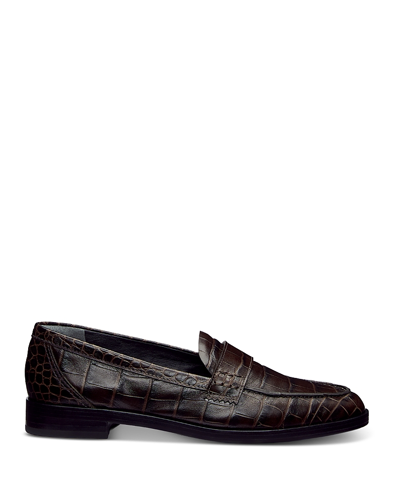 Reformation Women's Kaylee Croc Embossed Leather Loafers