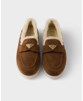  Women's Suede and Shearling Loafers