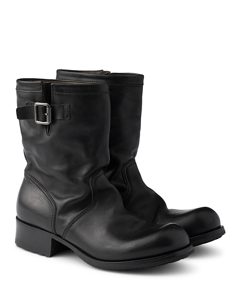 Prada Men's Leather Mid-Calf Boots