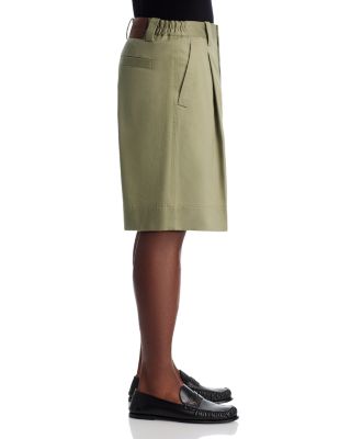 Relaxed Fit Pleated Chino Shorts