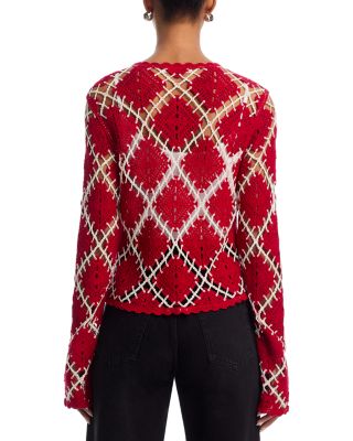 The Crochet Diamond Cardigan Sweater 