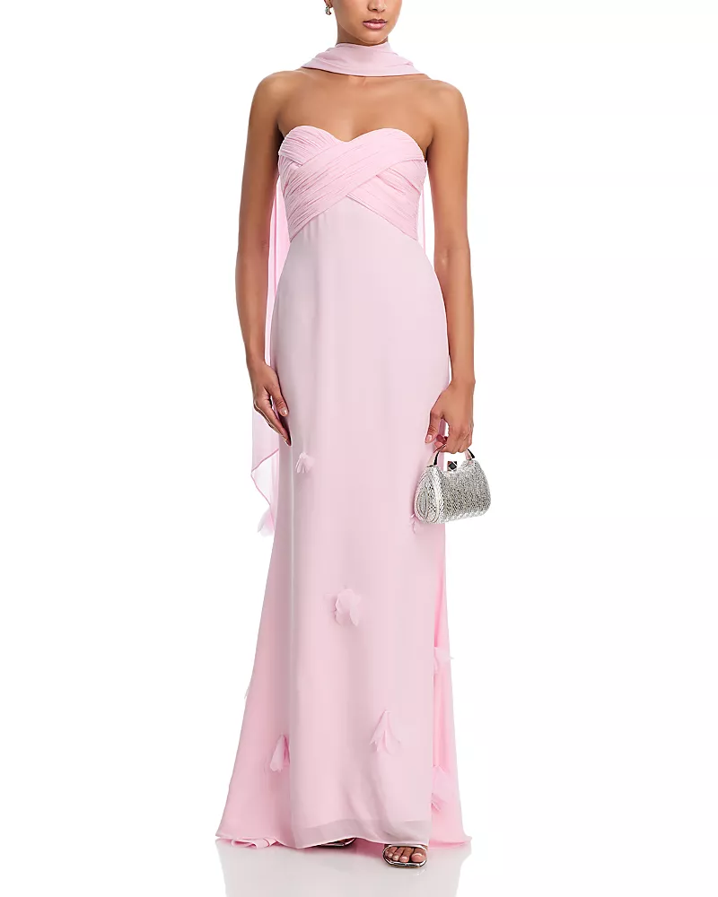 Self-Portrait Georgette Scarf Maxi Dress