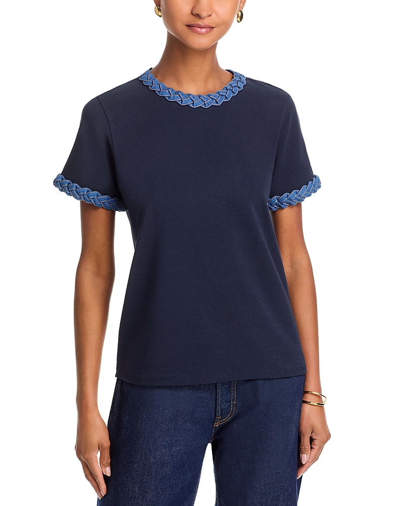 Cinq a Sept Denim Braided Tee