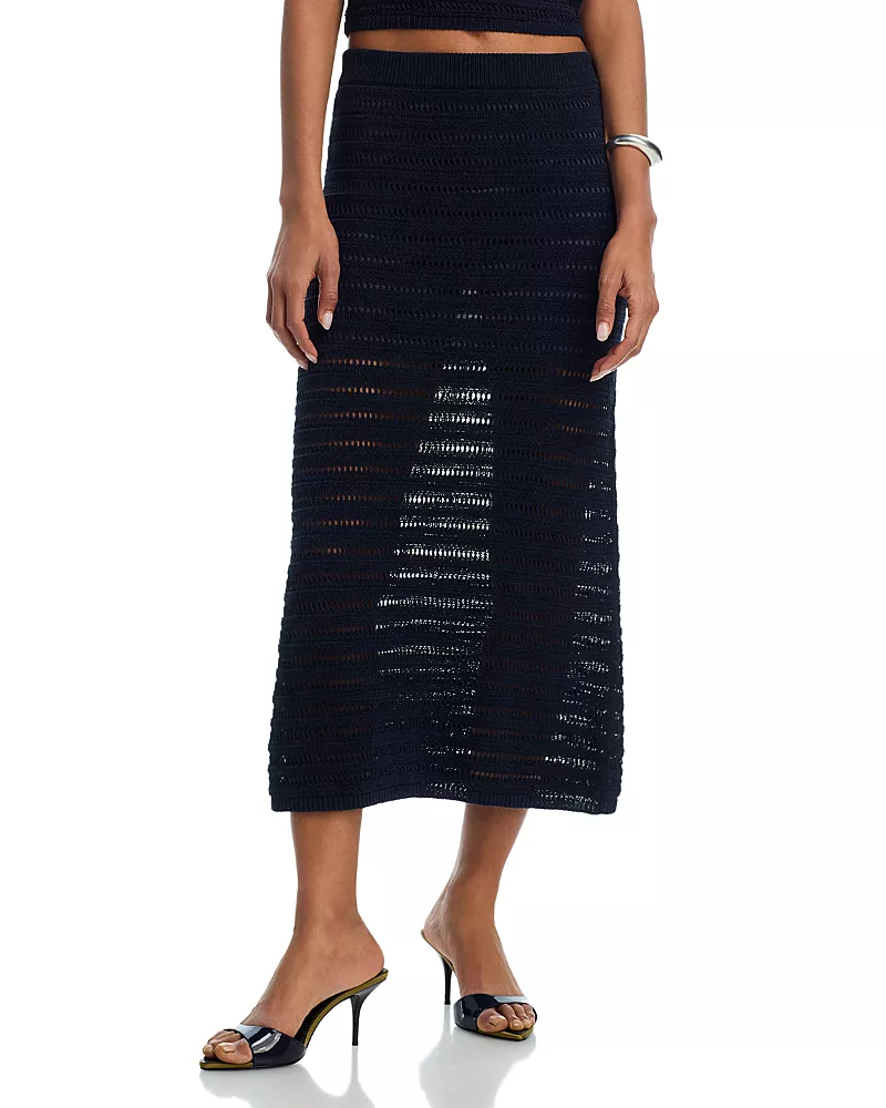 A. l.c. Lana Open Stitch Striped Skirt