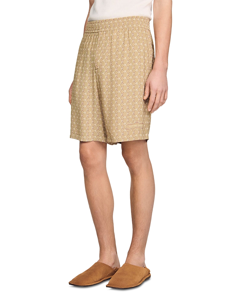 Sandro Link Print Floaty Shorts