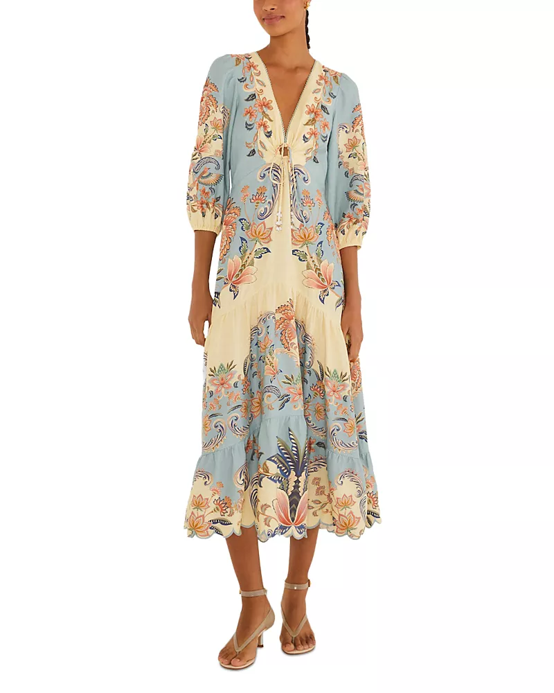 Farm Rio Boho Beauty Midi Dress