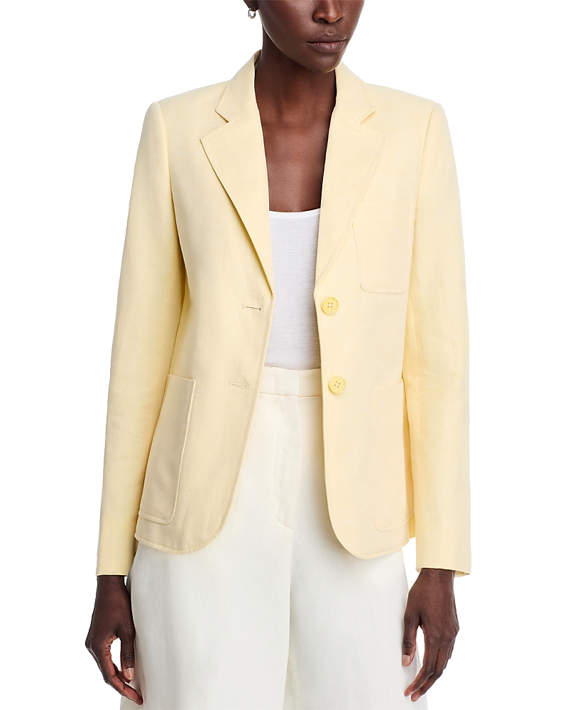 Michael Kors Linen and Cotton Patch Pocket Blazer
