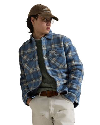 Plaid Felted Wool Overshirt