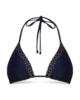 Embellished Triangle Bikini Top