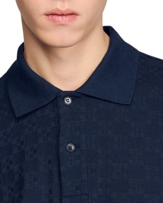 Square Cross Jacquard Polo Shirt