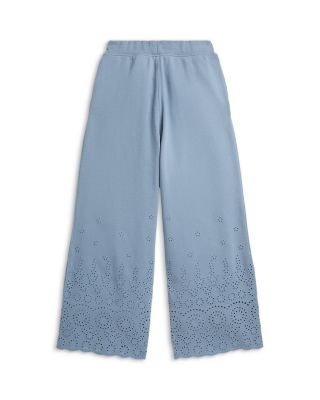  Girls' Eyelet French Terry Wide Leg Sweatpants - Big Kid