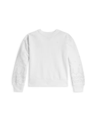 Girls' Eyelet French Terry Sweatshirt - Big Kid