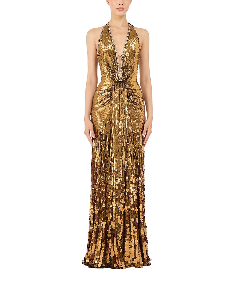 Jenny Packham Lisette Sequin-Embellished Maxi Dress