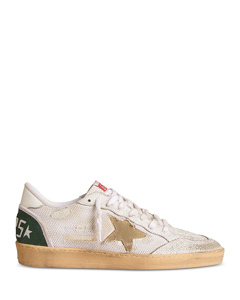 Golden Goose Unisex Ball Star Cracked Suede & Mesh Sneakers