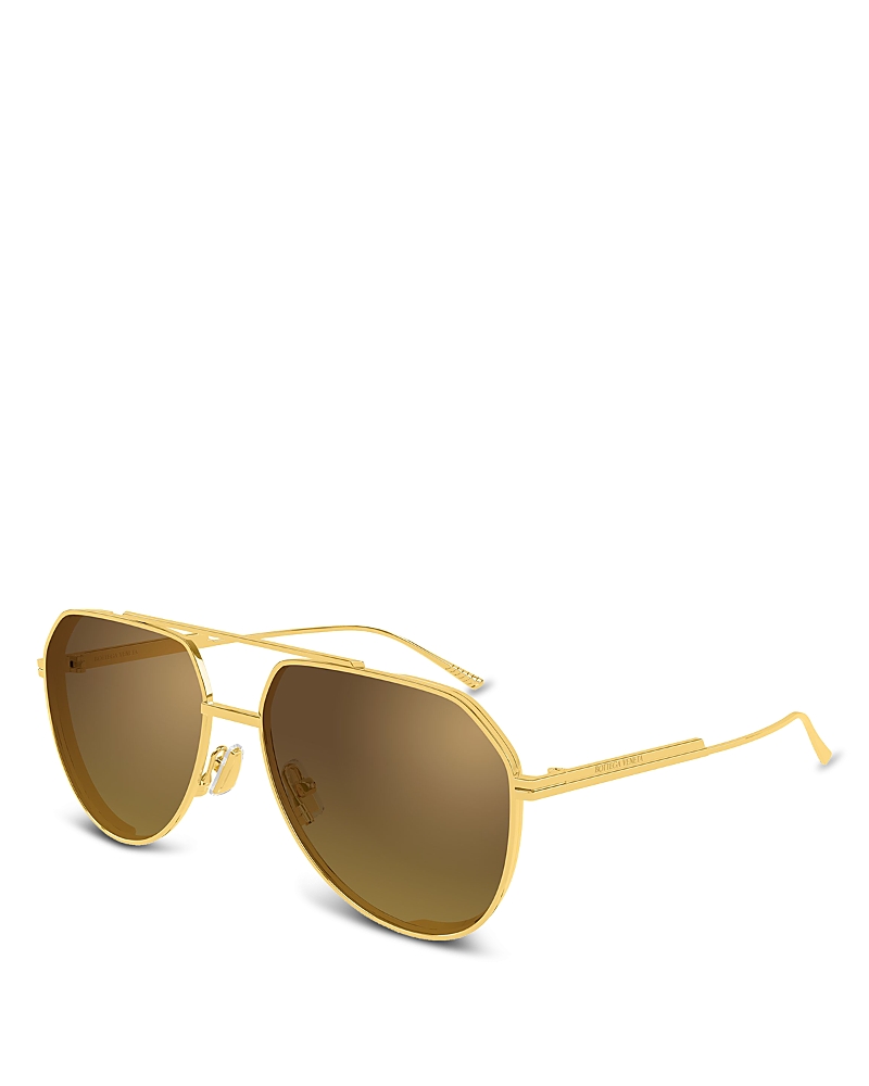 Bottega Veneta Pilot Sunglasses, 60mm